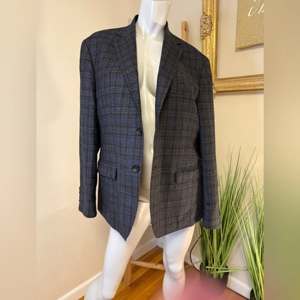REDA 1865 Bloomingdale's Dark Academia Moody Plaid Blazer Sportcoat Jacket